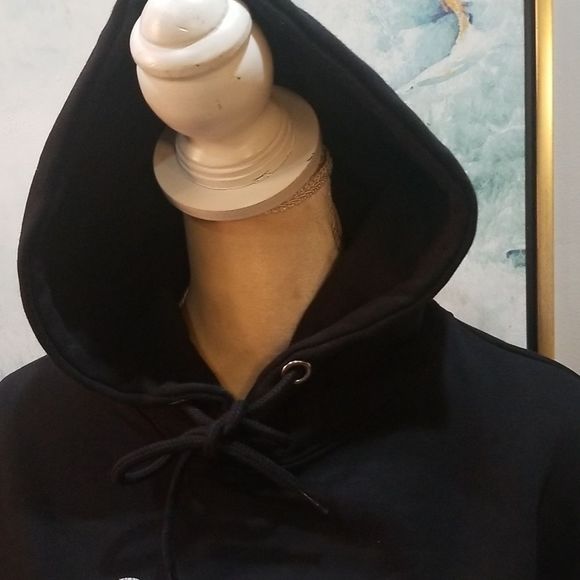 Glitter Panda Face Streetwear Hoodie NWOT Sz.M Oversized CHOOSE PINK OR SILVER - Picture 4 of 13